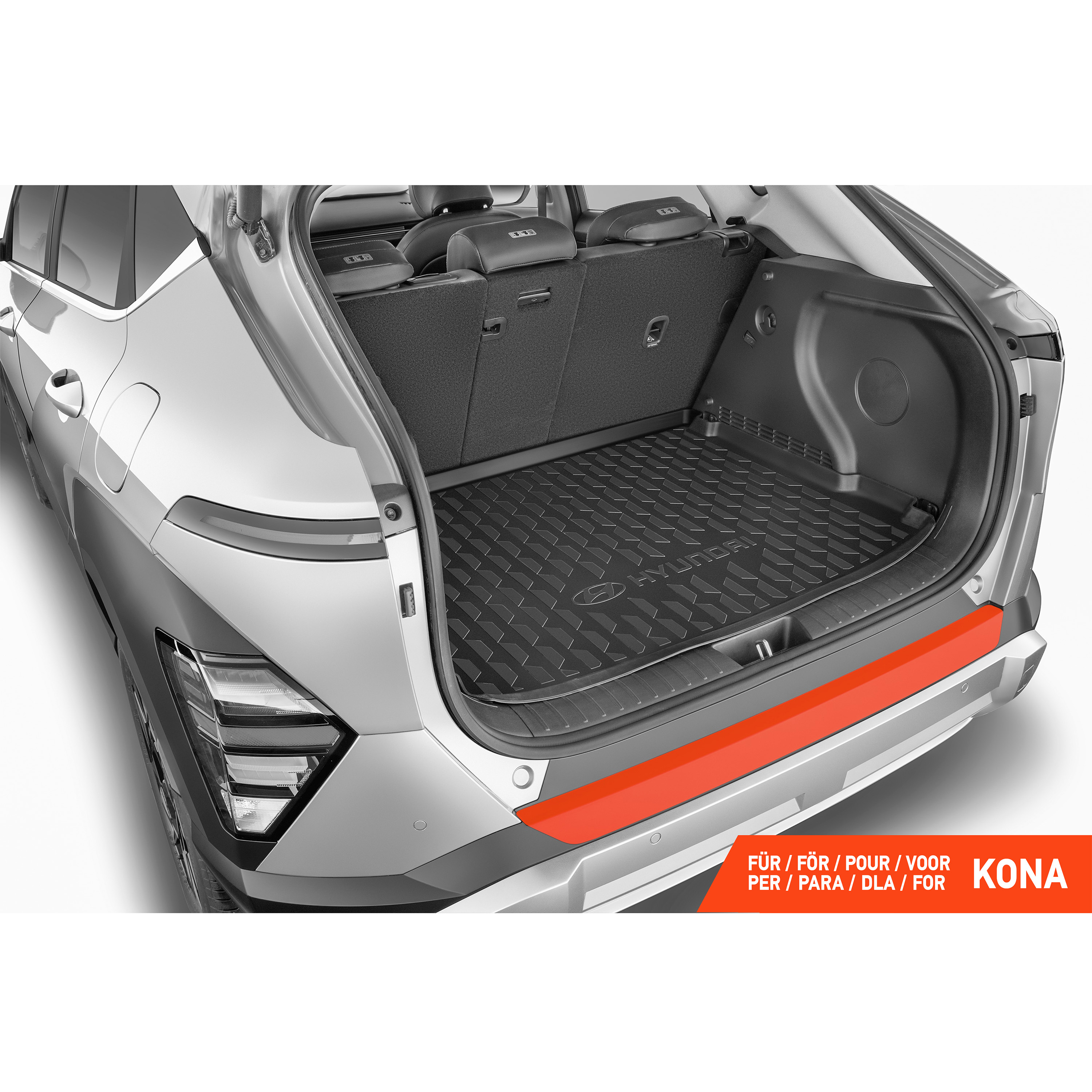 Ladekantenschutz für Hyundai Kona 2 (II) SX2 I 2023 - 2026 (nicht passend für den Kona Elektro)