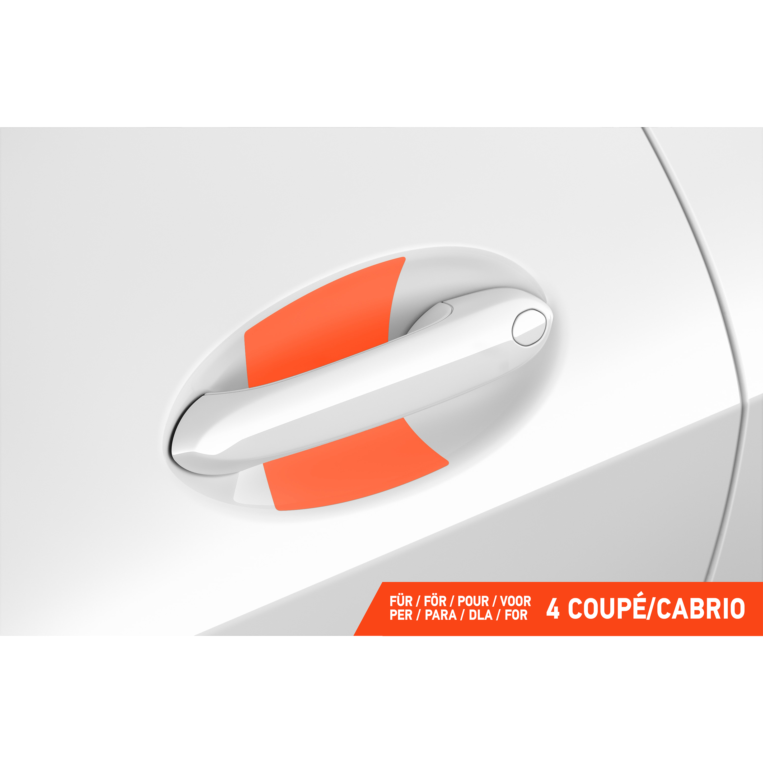 Auto Türgriffmulden Schutzfolie für BMW 4er Coupé/Cabrio 2 (II) G22/G23 I 2020 - 2026 im 4er Set