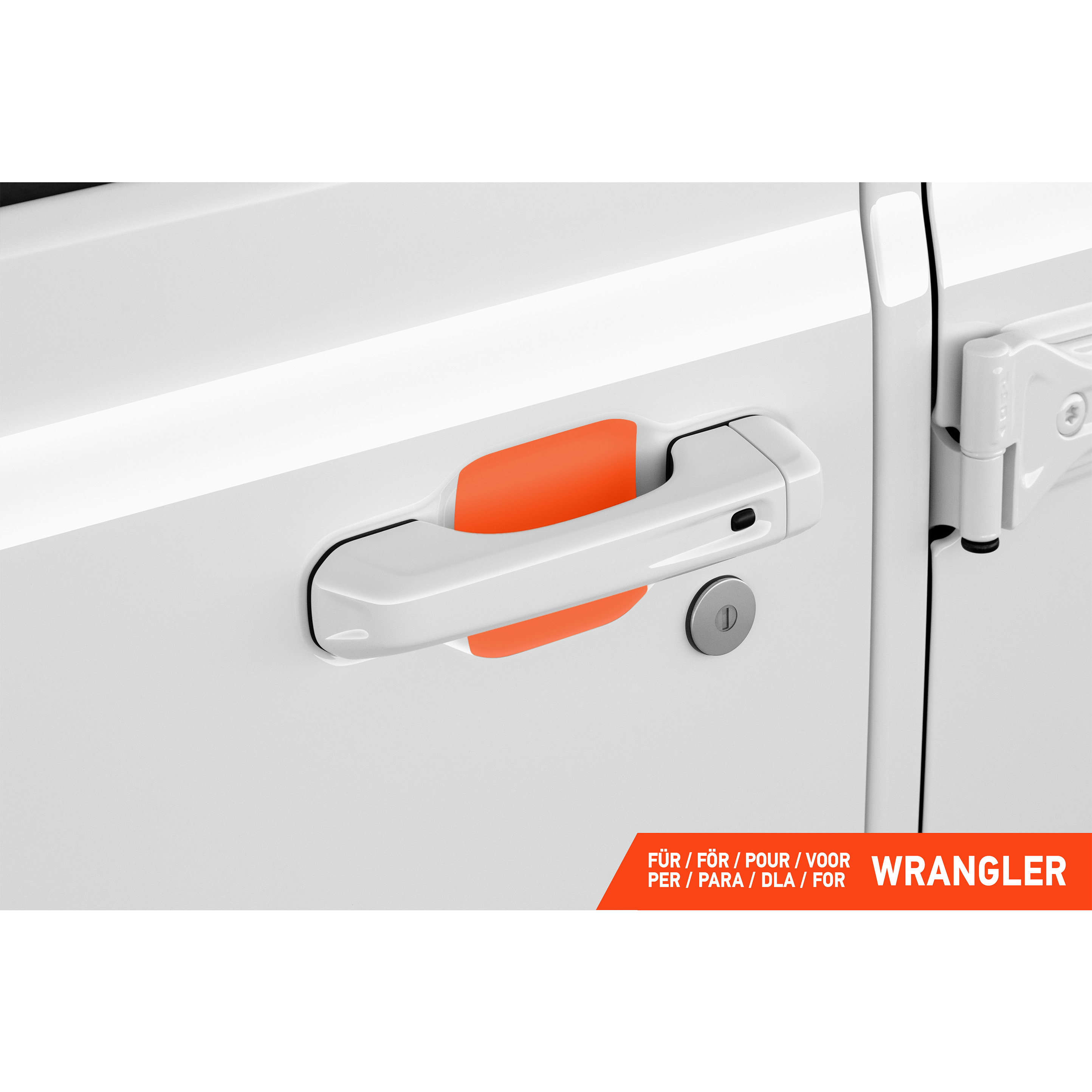 Auto Türgriffmulden Schutzfolie für Jeep Wrangler Unlimited 4 (IV) JL I 2018 - 2026 im 4er Set