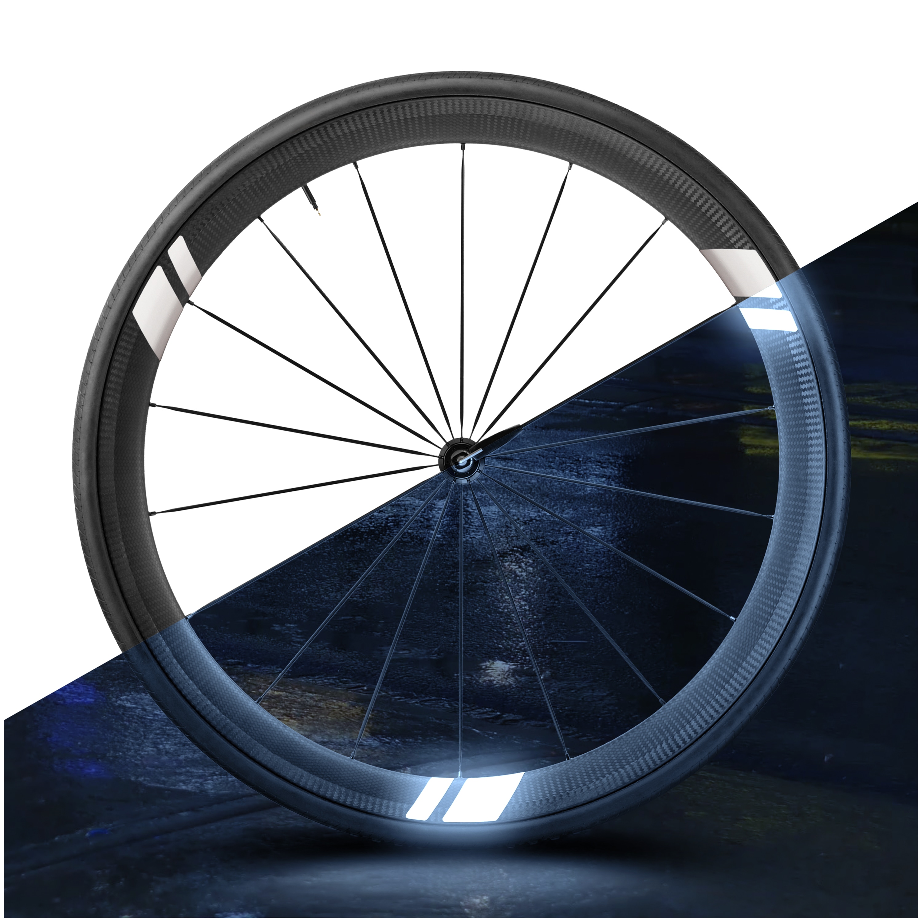 Luxshield Fahrrad Felgen Reflektoren Sticker 12er Set | 100% passgenau | einfache Montage | lange Haltbarkeit