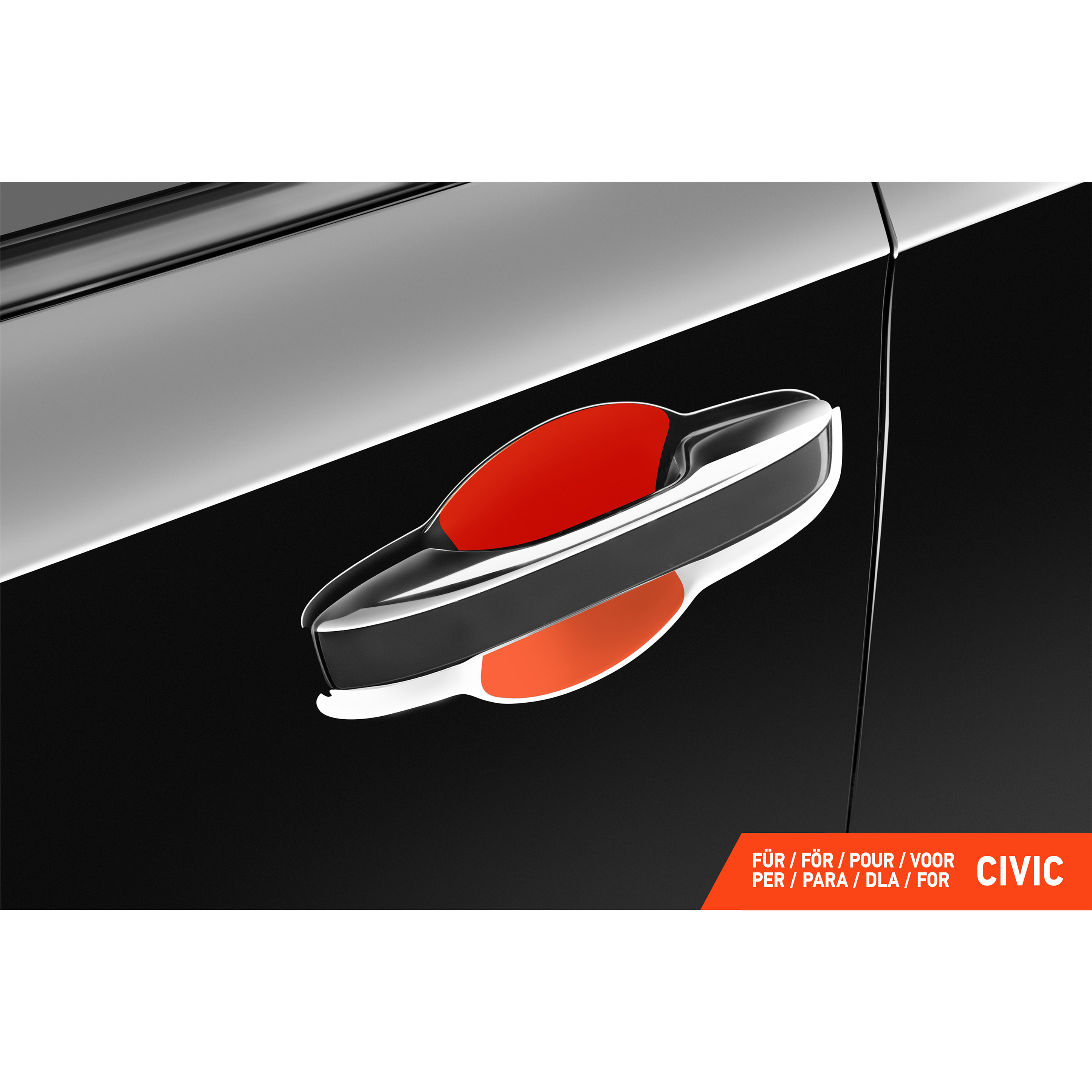 Auto Türgriffmulden Schutzfolie für Honda Civic Schrägheck 11 (XI) I 2021 - 2026 im 4er Set