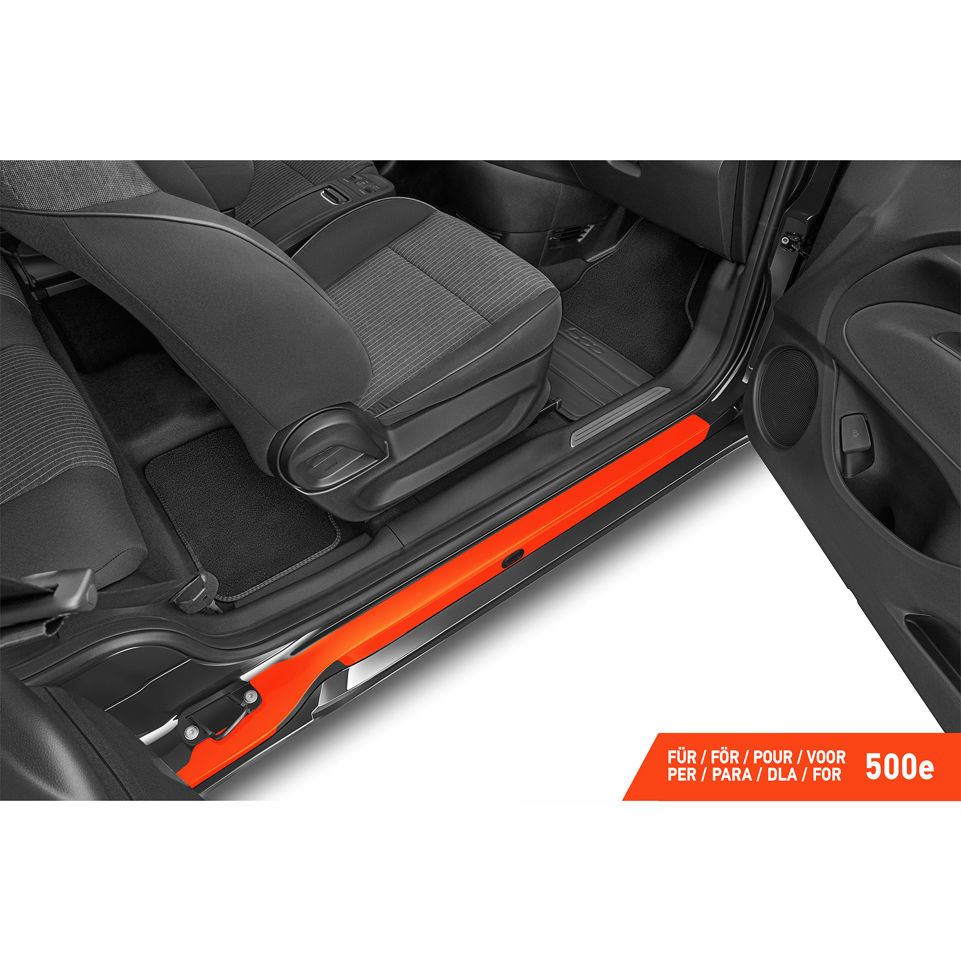 Einstiegsleisten Schutz für Fiat 500e 332 3+1 I 2020 - 2026 im 2er Set