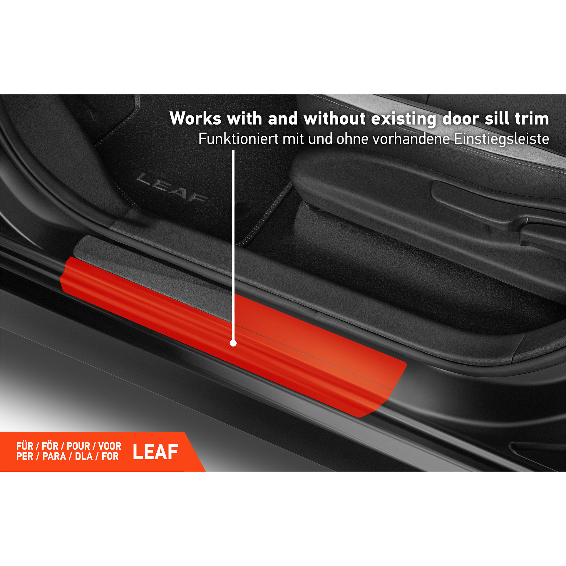 Einstiegsleisten Schutz für Nissan Leaf 2 (II) ZE1 I 2017 - 2024 im 4er Set