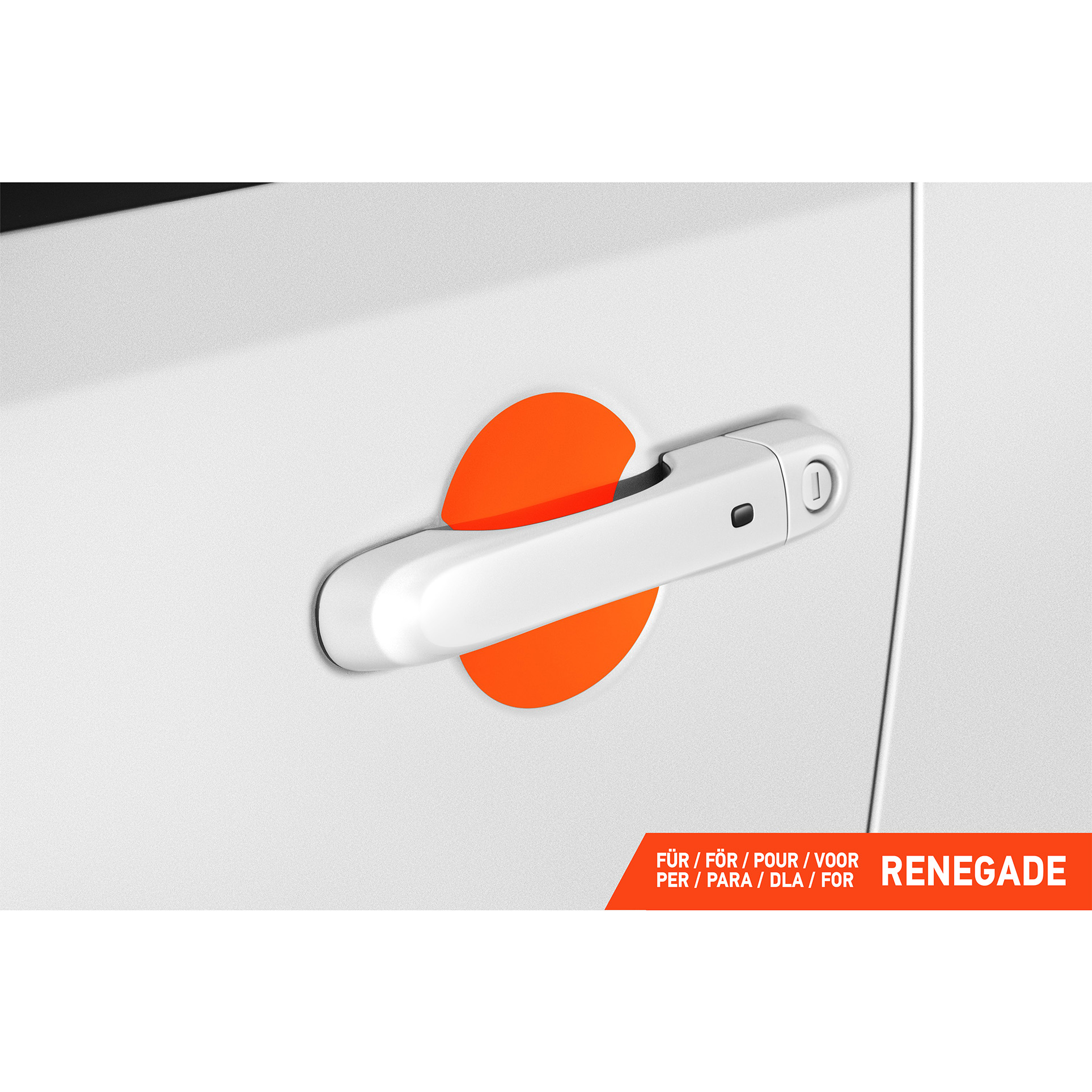 Auto Türgriffmulden Schutzfolie für Jeep Renegade I 2014 - 2026 im 4er Set