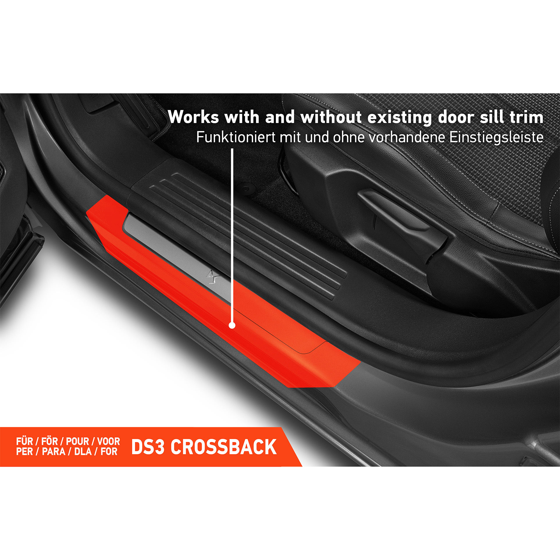 Einstiegsleisten Schutz für DS Automobiles DS 3 I 2019 - 2026 im 4er Set