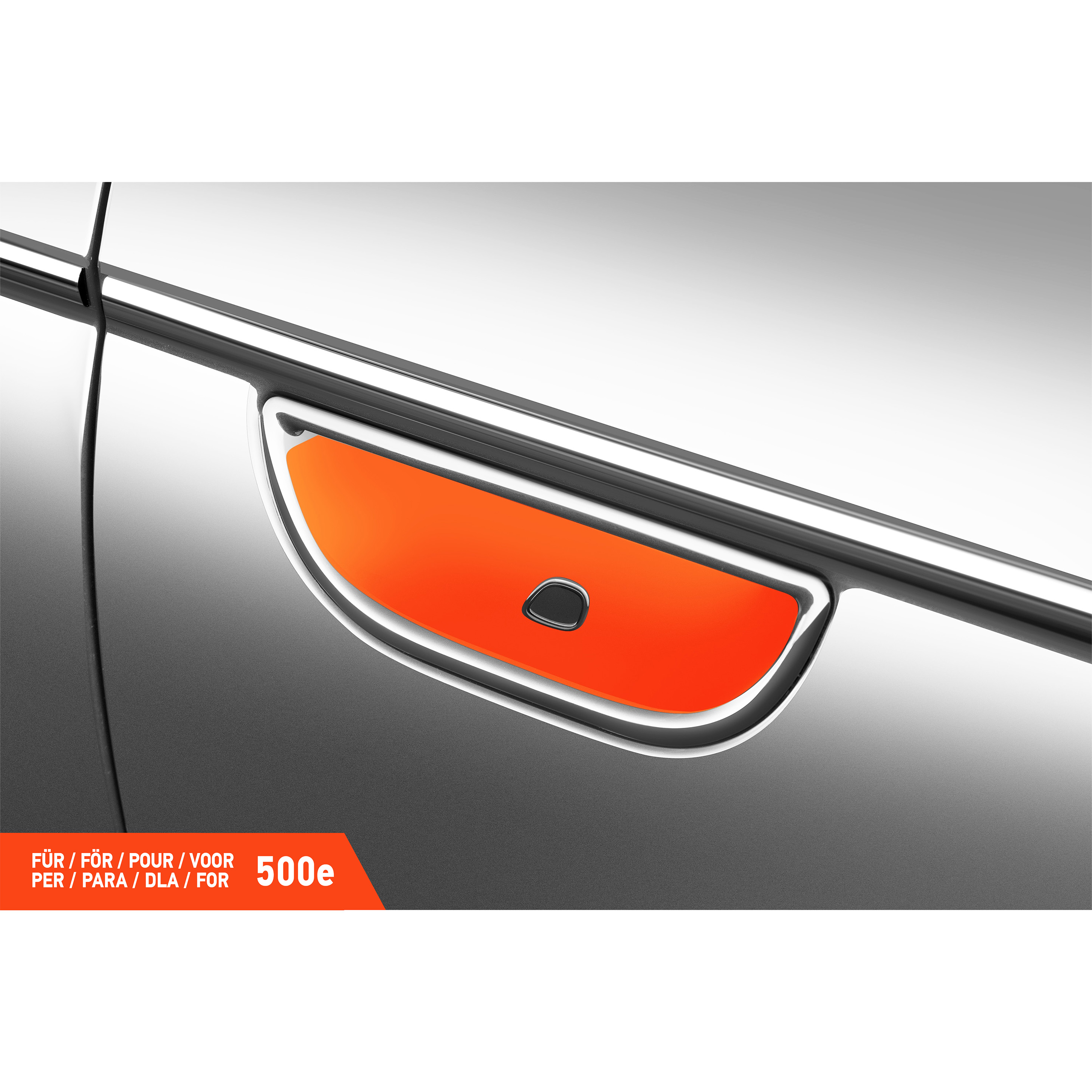Auto Türgriffmulden Schutzfolie für Fiat 500e 332 3+1 I 2020 - 2026 im 2er Set