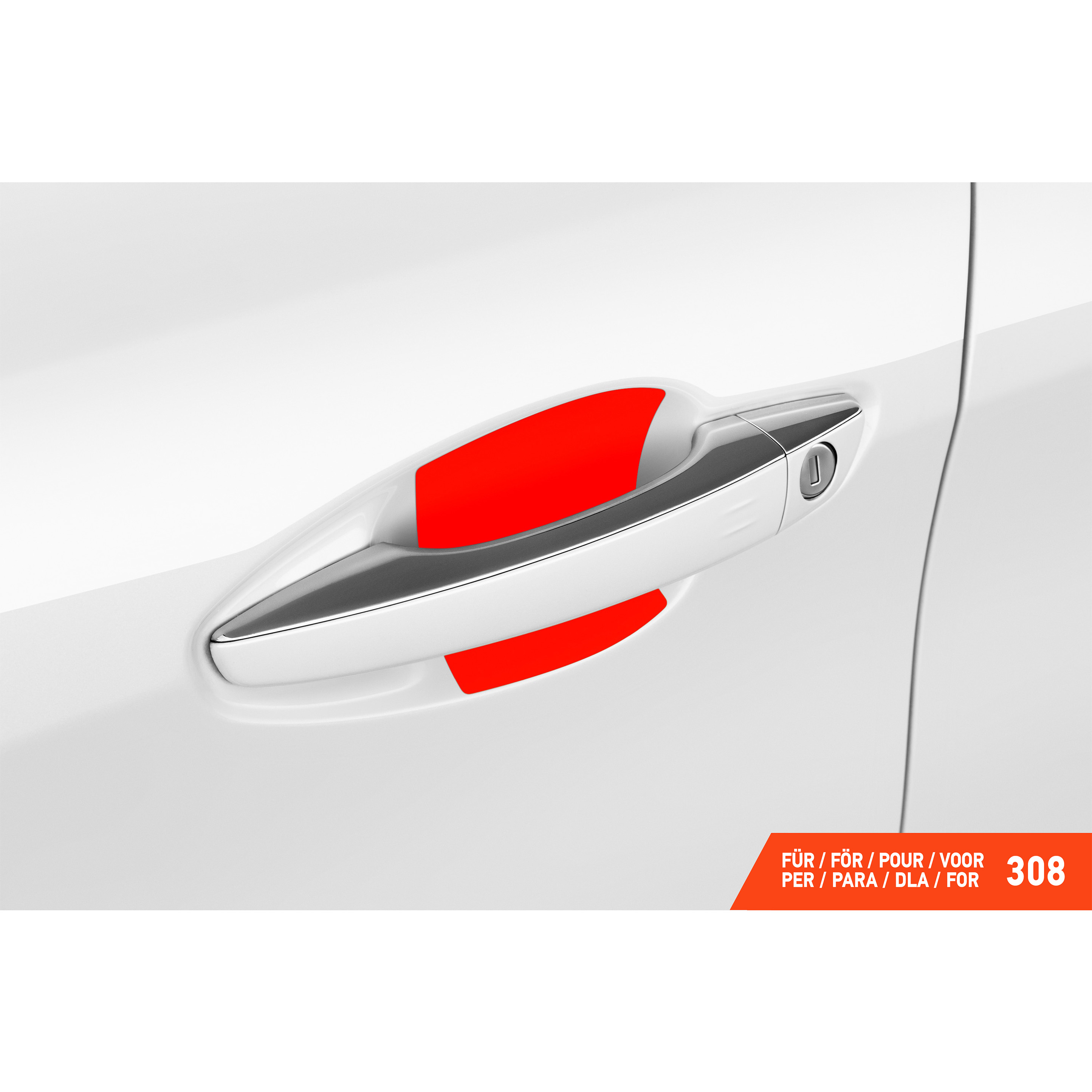 Auto Türgriffmulden Schutzfolie für Peugeot 308 II T9 I 2013 - 2021 im 4er Set