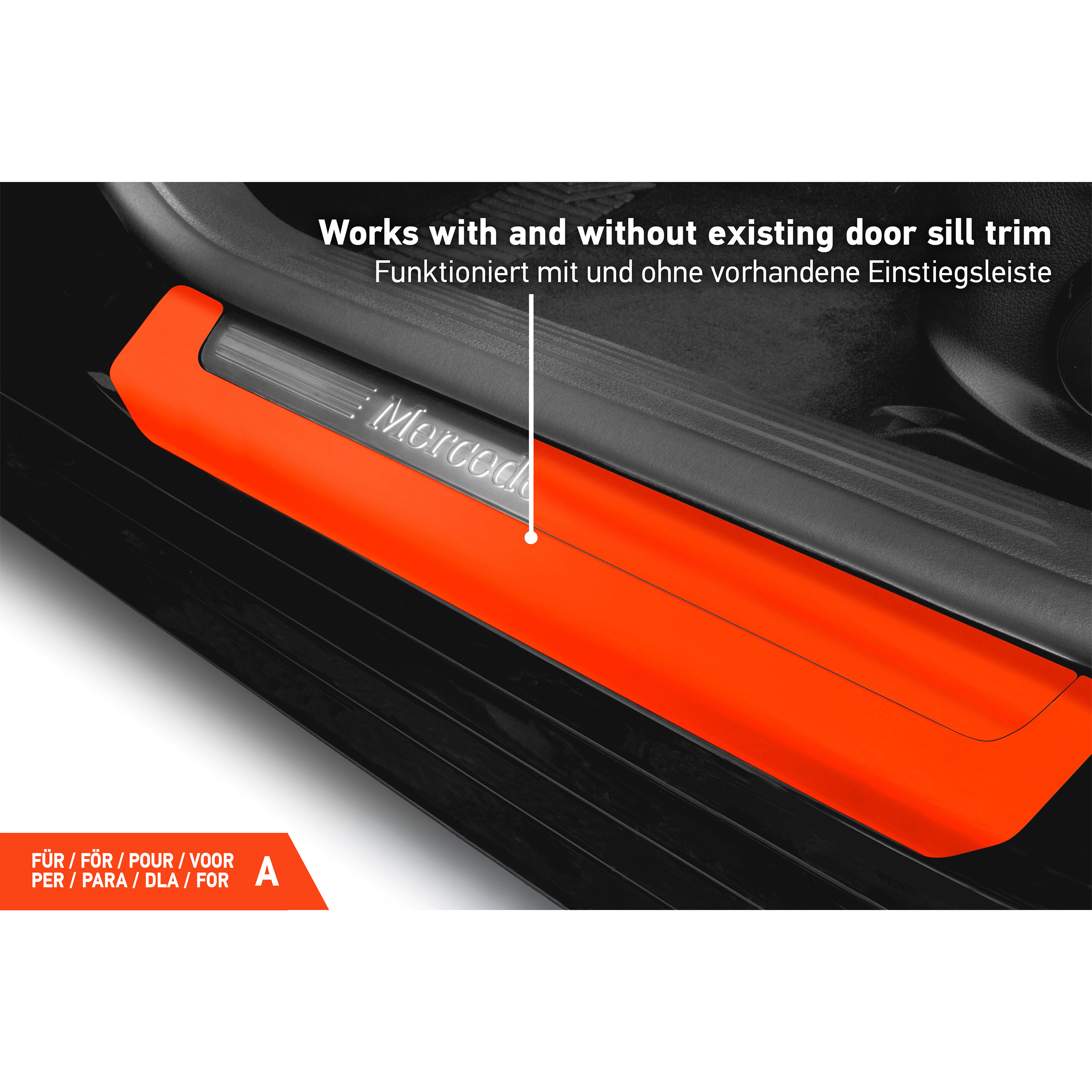 Einstiegsleisten Schutz für Mercedes Benz A-Klasse 4 (IV) W177 I 2018 - 2026 im 4er Set