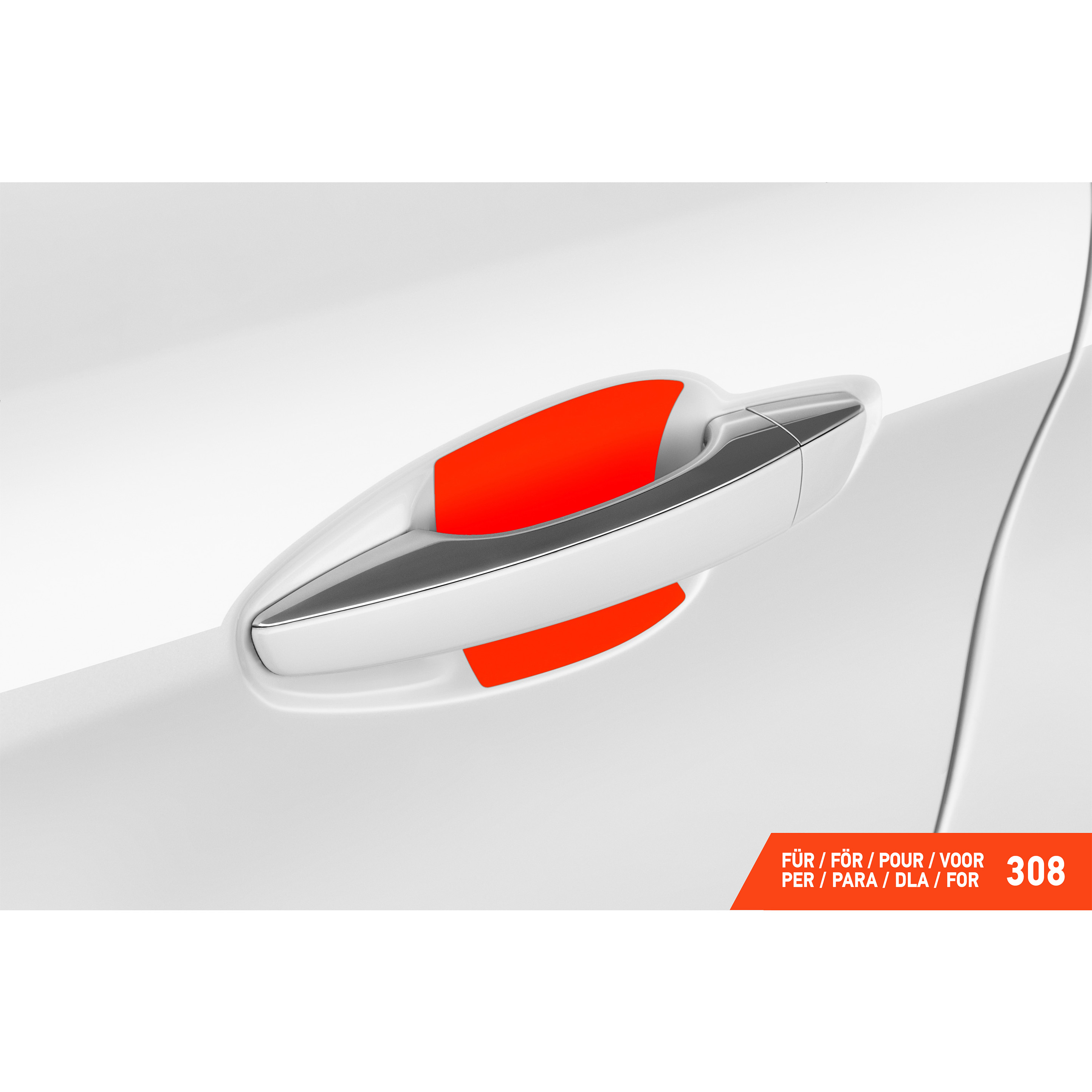 Auto Türgriffmulden Schutzfolie für Peugeot 308 II T9 I 2013 - 2021 im 4er Set