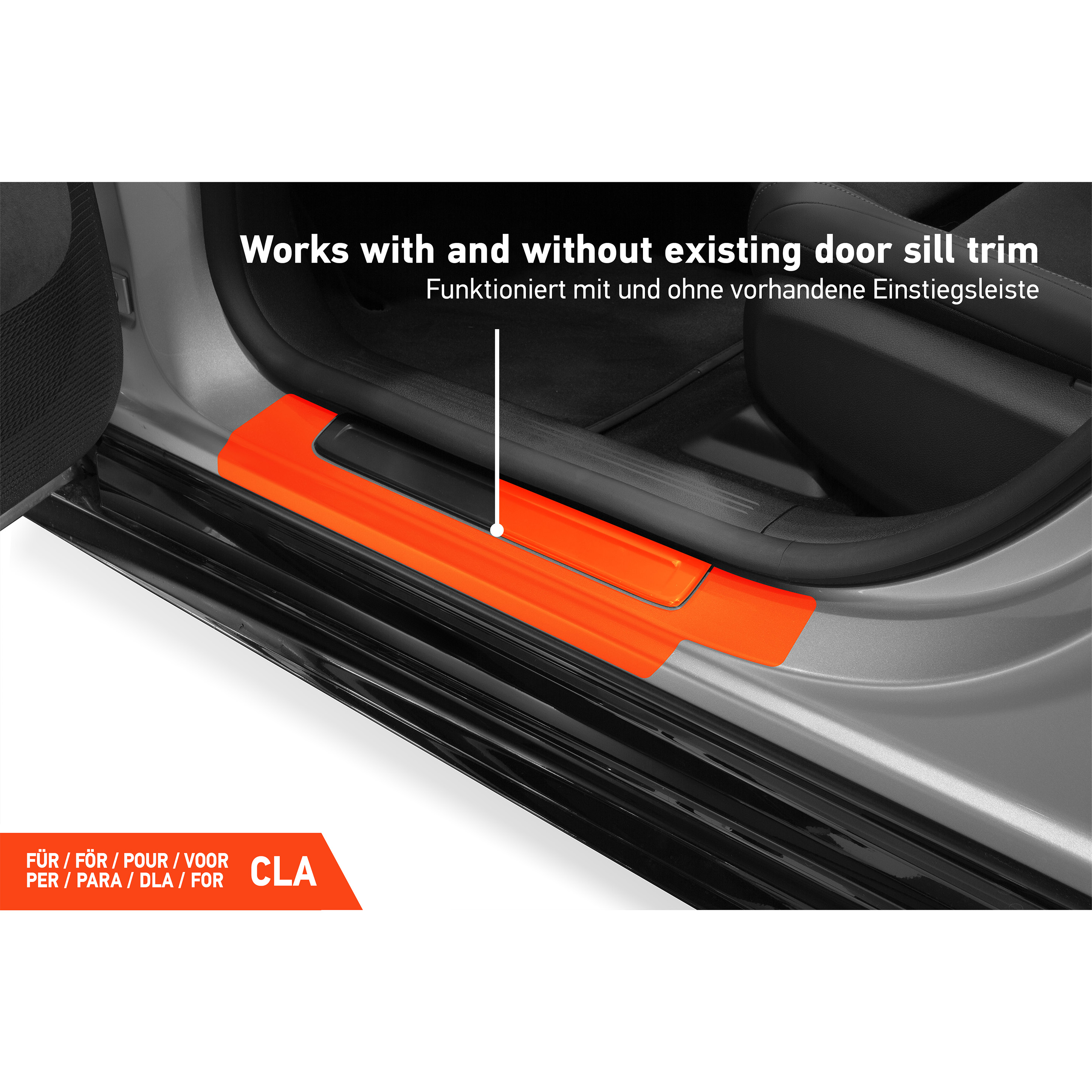 Einstiegsleisten Schutz für Mercedes Benz CLA Shooting Brake 3 (III) X174/178 I 2025 - 2026 im 4er Set