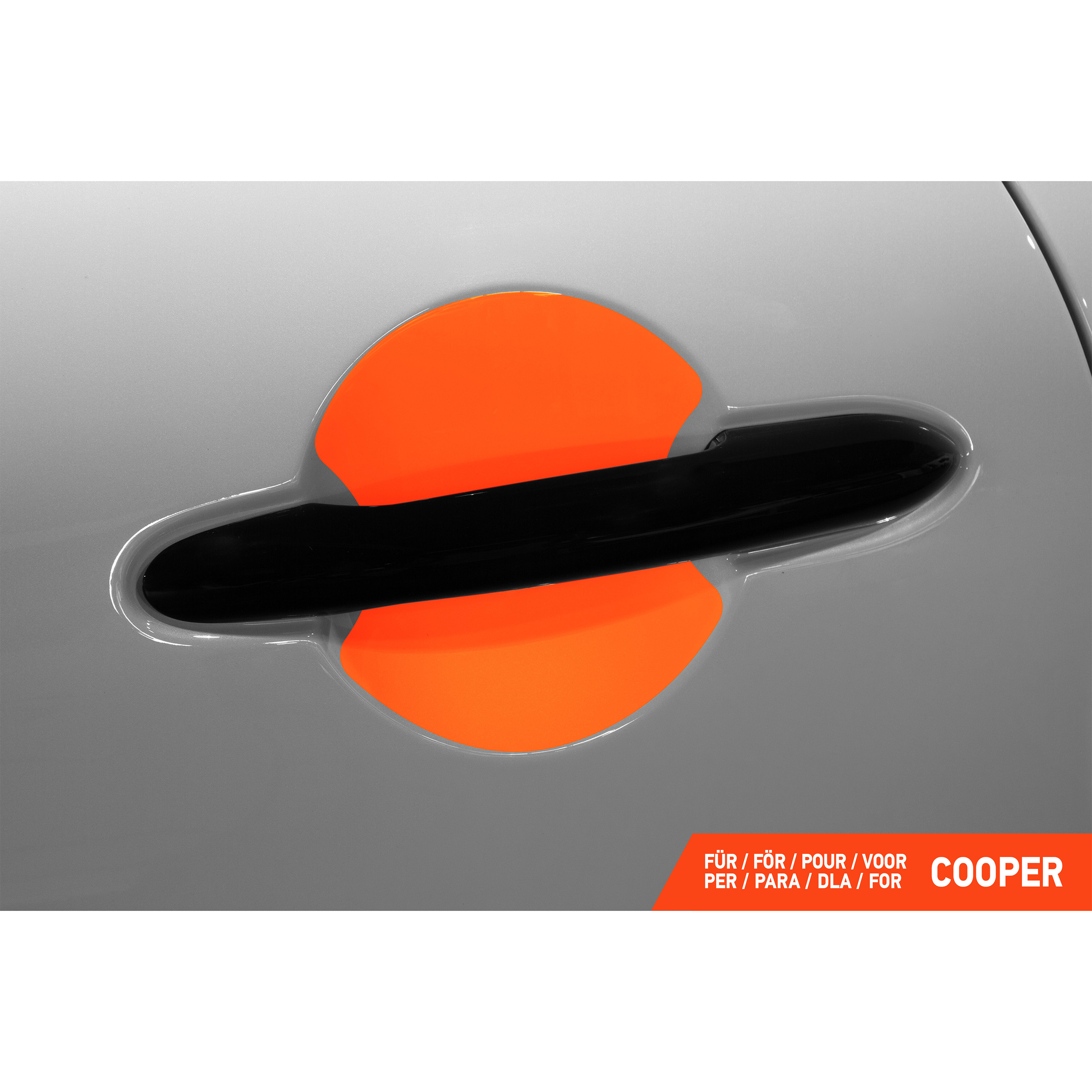 Auto Türgriffmulden Schutzfolie für MINI Cooper 3-Türer 4 (IV) F66 I 2024 - 2026 im 4er Set