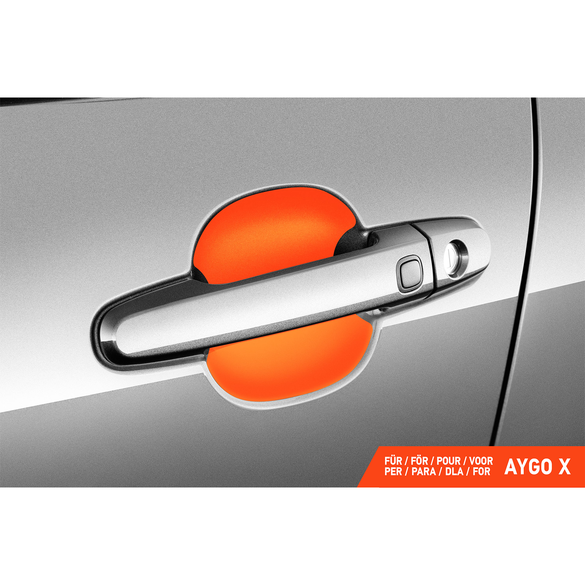 Auto Türgriffmulden Schutzfolie für Toyota Aygo X 3 (III) I 2022 - 2026 im 4er Set