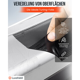 Lackschutzfolie Carbon Schwarz 12x300cm