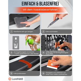 Lackschutzfolie Carbon Schwarz 12x300cm