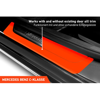 Einstiegsleisten Schutz Mercedes Benz C-Klasse Limousine W205 I 2014-2021 im 4er Set