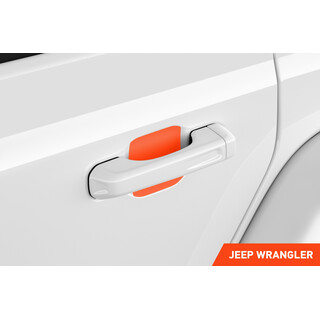 Auto Türgriffmulden Schutzfolie für Wrangler Unlimited 4 (IV) JL I 2018 - 2024 im 4er Set