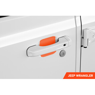 Auto Türgriffmulden Schutzfolie Jeep Wrangler Unlimited 4 (IV) JL I 2018 - 2022 im 4er Set