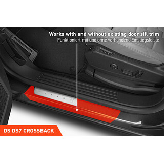 Einstiegsleisten Schutz DS Automobiles DS7 Crossback I 2018 - 2022 im 4er Set