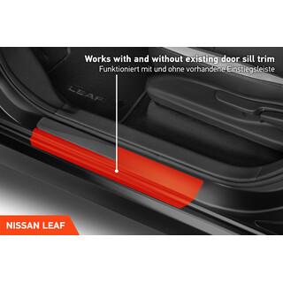 Einstiegsleisten Schutz fr Leaf 2 (II) ZE1 I 2017 - 2024 im 4er Set