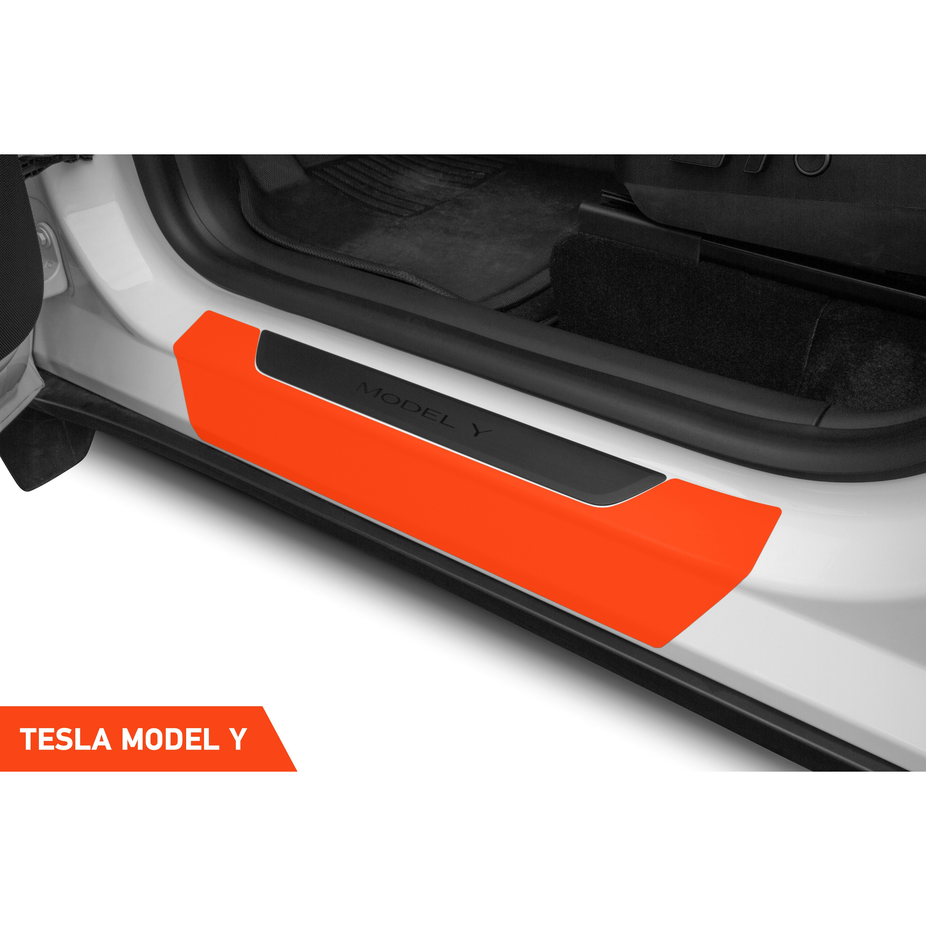 Tesla Model Y Upgrade Einstieg hinten mit Einstiegsleisten 