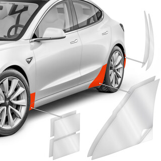 Radlaufschutzfolie Transparent Tesla Model 3 I 2017 - 2022