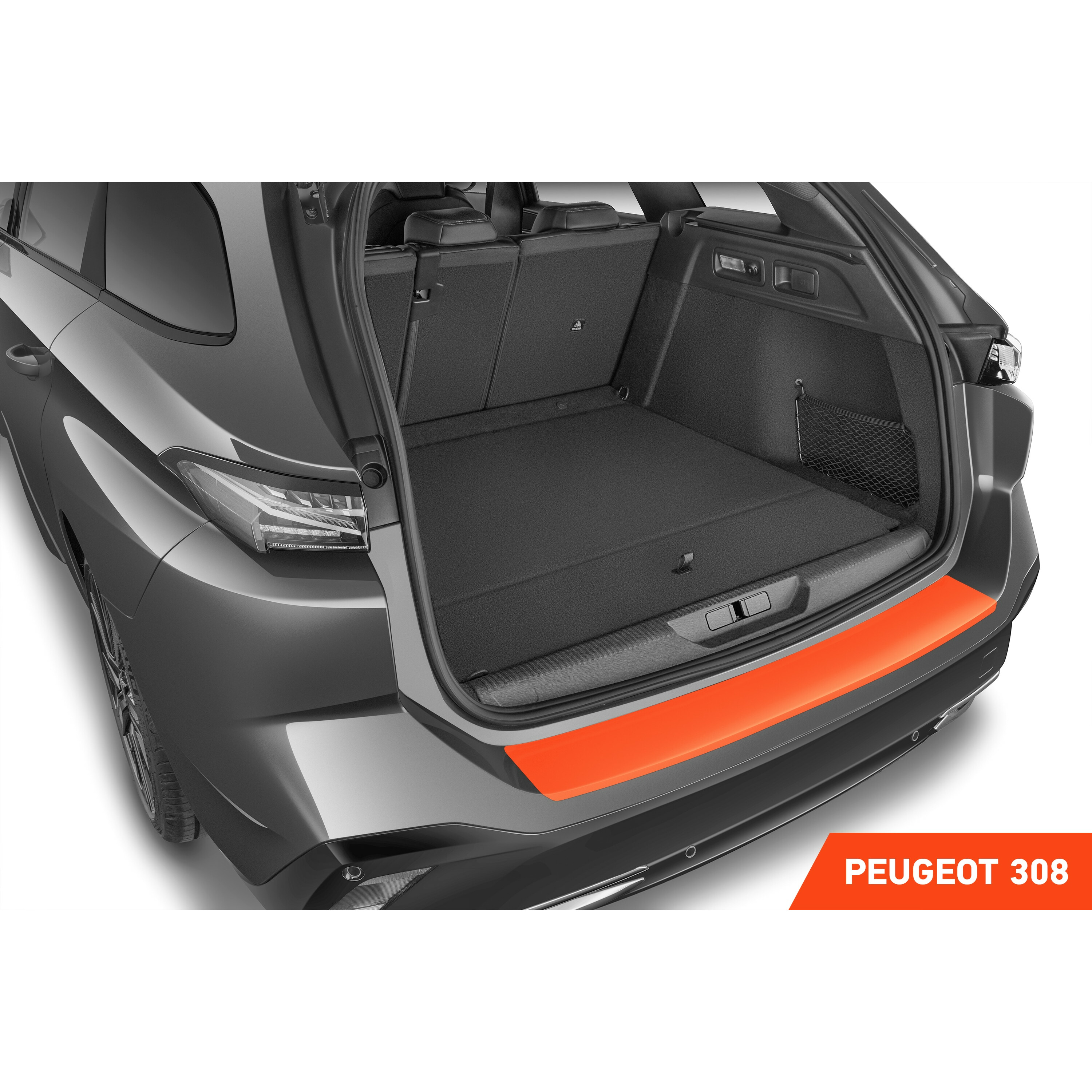 Auto Kofferraummatte für Peugeot 308 III Active Pack/GT Pack Hybrid  2021-2024 Leder VollstäNdige Einkreisung Kofferraum Matten rutschfest