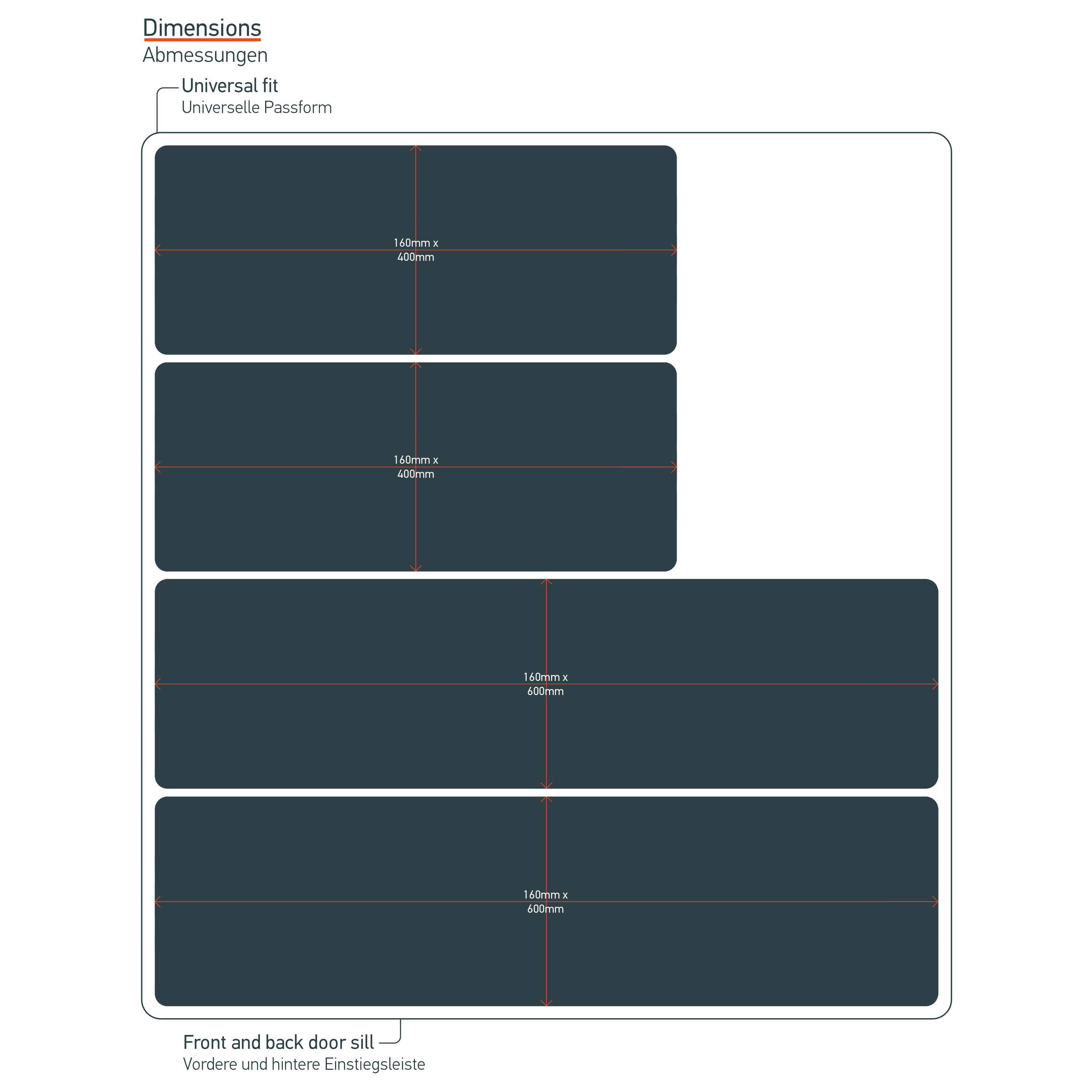 SHOP I Lackschutz Einstiegsleisten Transparent (150µm) Griffmulden Form  Auswahl SMALL (85 x 55 mm)